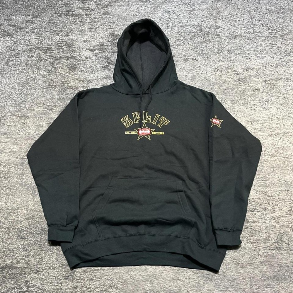 Split Skateboards Sweatshirt Hoodie Mens Large Black Vintage Y2K Grunge Skater